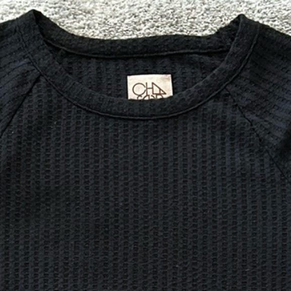 Chaser Black Thermal Waffle Knit Top - Picture 7 of 8
